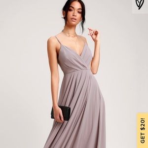 All about love taupe maxi dress